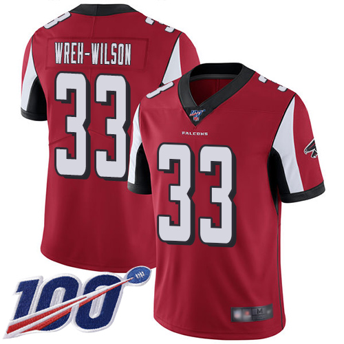 Atlanta Falcons Limited Red Men Blidi Wreh-Wilson Home Jersey NFL Football 33 100th Season Vapor Untouchable